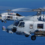 Zwei SH-60F von Sikorski – Auch Israel setzt auf diese Helikopter bei als Bordhubschrauber für seine Korvetten.