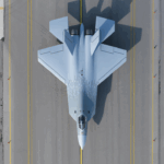 Der türkische Kampfjet KAAN in der Draufsicht.