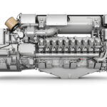 Das Bordstromaggregat, das von einem speziell für U-Boote angepassten 20-Zylinder-Motor der mtu-Serie 4000 angetrieben wird (die Grafik zeigt eine frühe Konzeptstudie), soll die Anforderungen moderner U-Boote nach mehr elektrischer Leistung und schnellerer Batterieladung erfüllen.