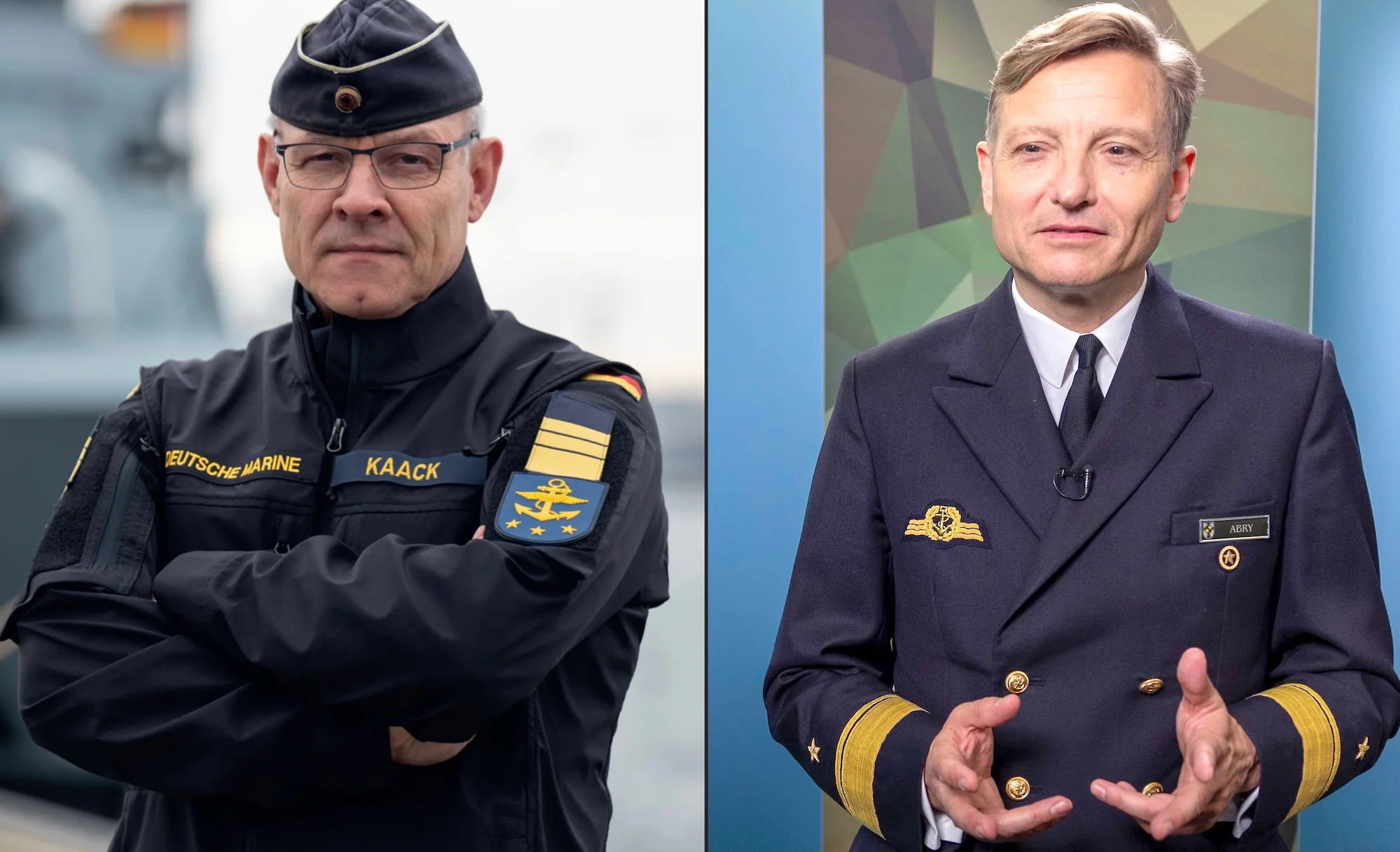 Nachfolger von Vizeadmiral Kaack (l.) als Inspekteur der Marine soll Konteradmiral Wilhelm Tobias Abry werden. Hier noch im Dienstgrad Flotillenadmiral.