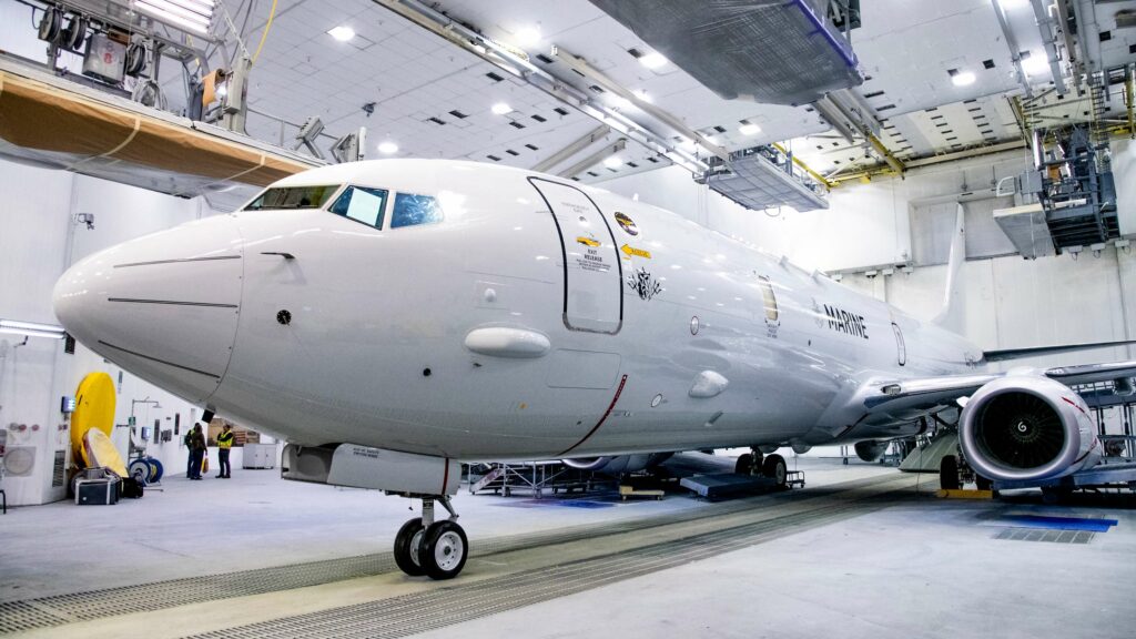 Der erste Seefernaufklärer P-8A Poseidon in Bundeswehr-Lackierung.