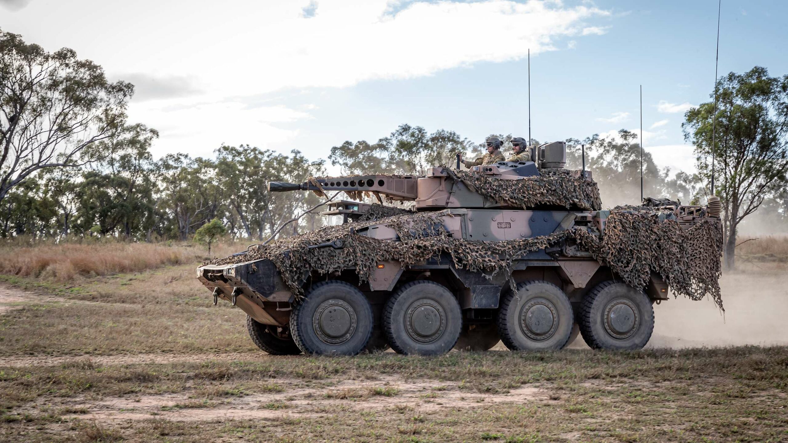 Er ist fertig, zertifiziert und fährt: Bei der Übung Talisman Sabre nutzen die australischen Streitkräfte im vergangenen Jahr das Gefechtsfahrzeug CRV Boxer, den zukünftigen deutschen Schweren Waffenträger Infanterie.