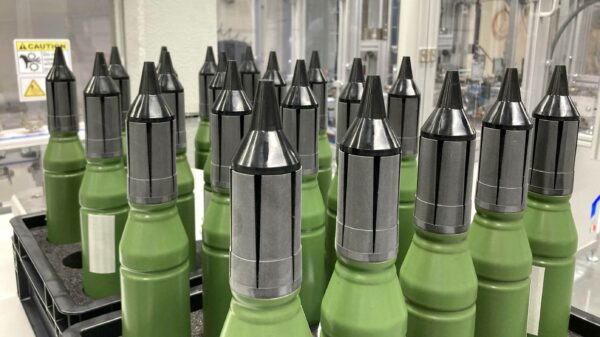 flugabwehr: 35mm-Munition von Rheinmetall.